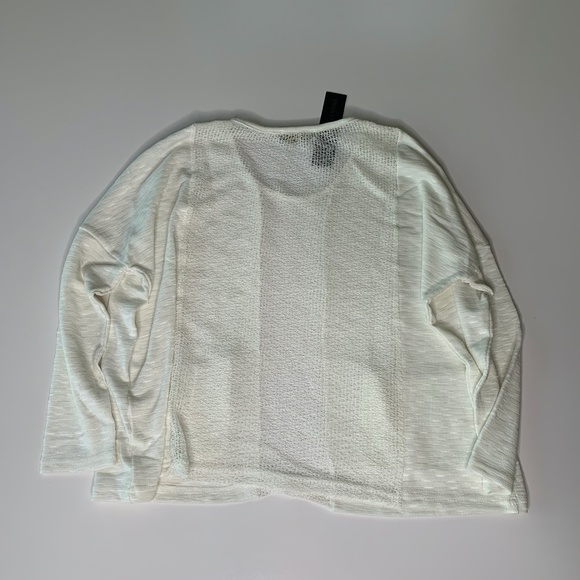 Valentine Women White Knit Crochet Sweater Top Sz - Picture 3 of 3